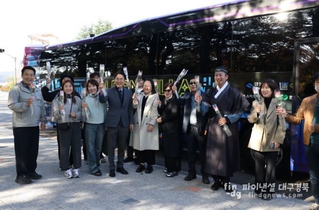 골든 신라 XR모빌리티 버스 정식 운행 시작하다