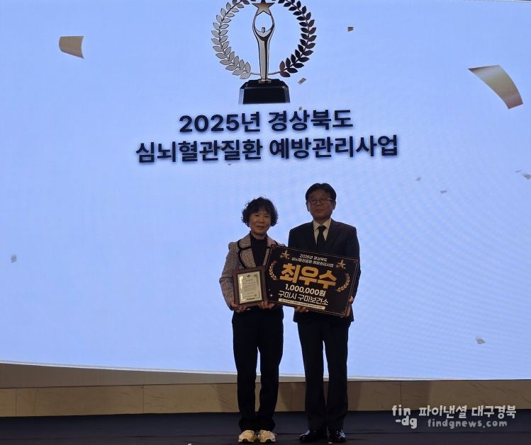 구미보건소, 경북 심뇌혈관질환 예방관리 '최우수기관' 선정