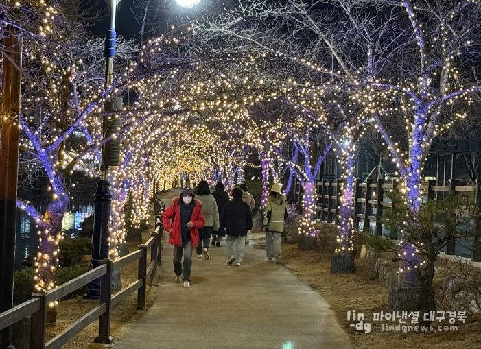 망정우로지공원 경관 조명, 수목보온재 설치 모습