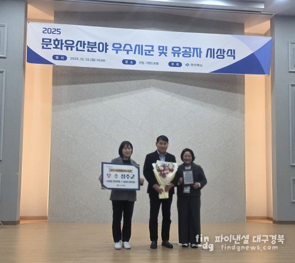 성주군, 2025년 경상북도 문화유산 분야 평가에서‘우수상’수상