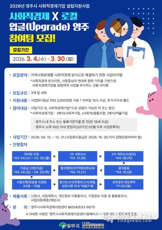 영주형 사회적경제 스타트업 발굴 나선다